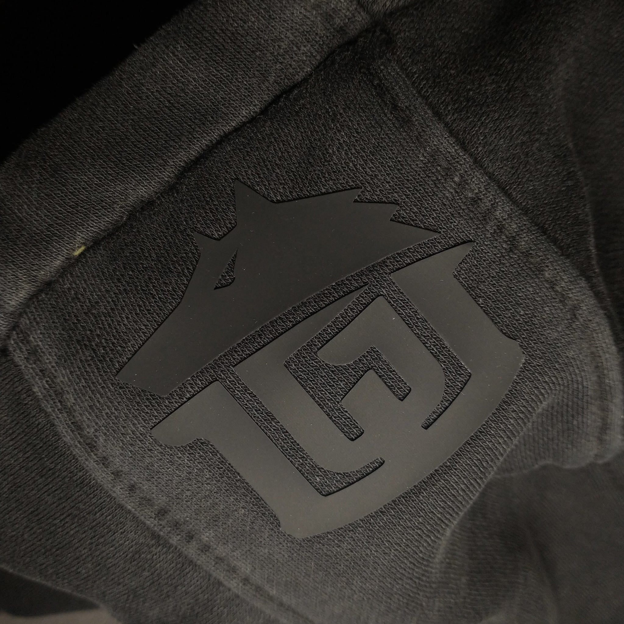 GAME-WORN® Hockey Age Washed Sideline Hoodie - Charred Black and Black