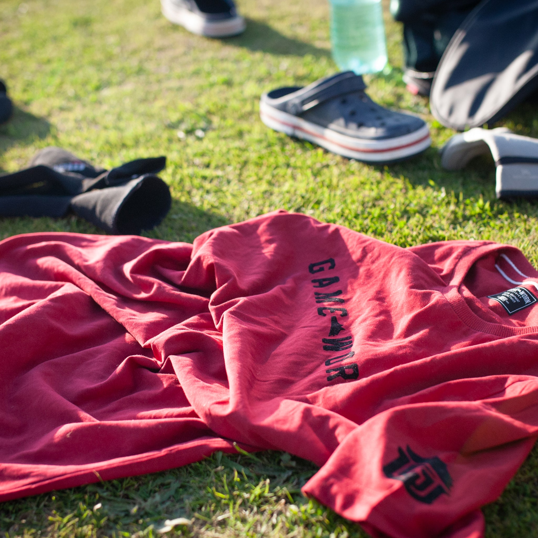 GAME-WORN® Set the Bar T-Shirt  Vintage Red with Black