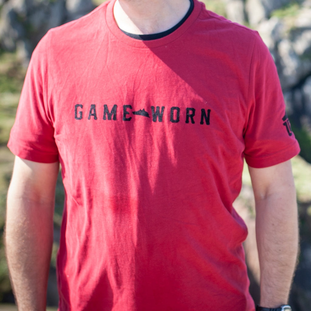 GAME-WORN® Set the Bar T-Shirt  Vintage Red with Black