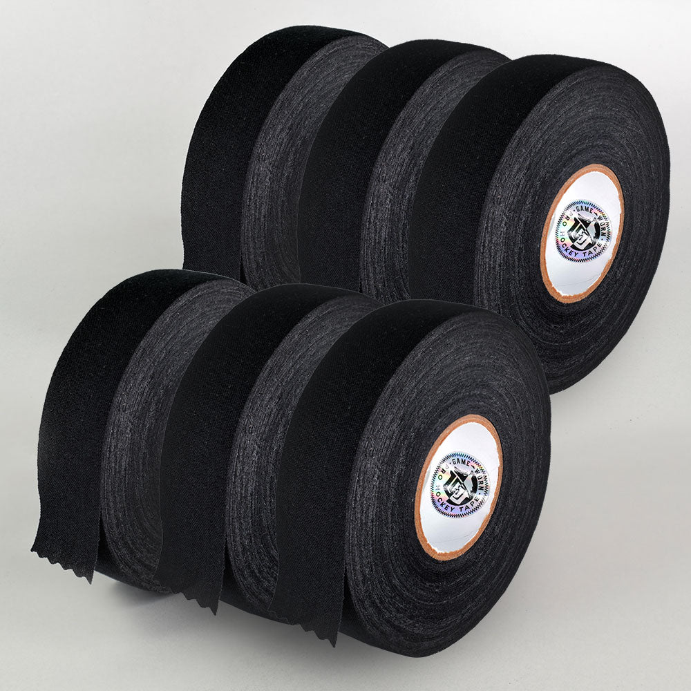 GAME-WORN® Traditional Black Ice Hockey Stick Tape Six Rolls