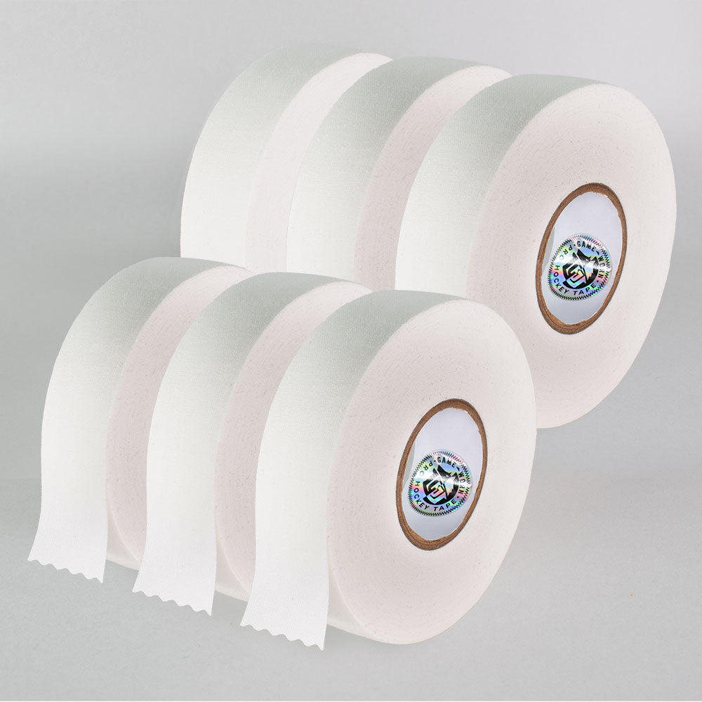 GAME-WORN® Original White Ice Hockey Stick Tape Six Rolls