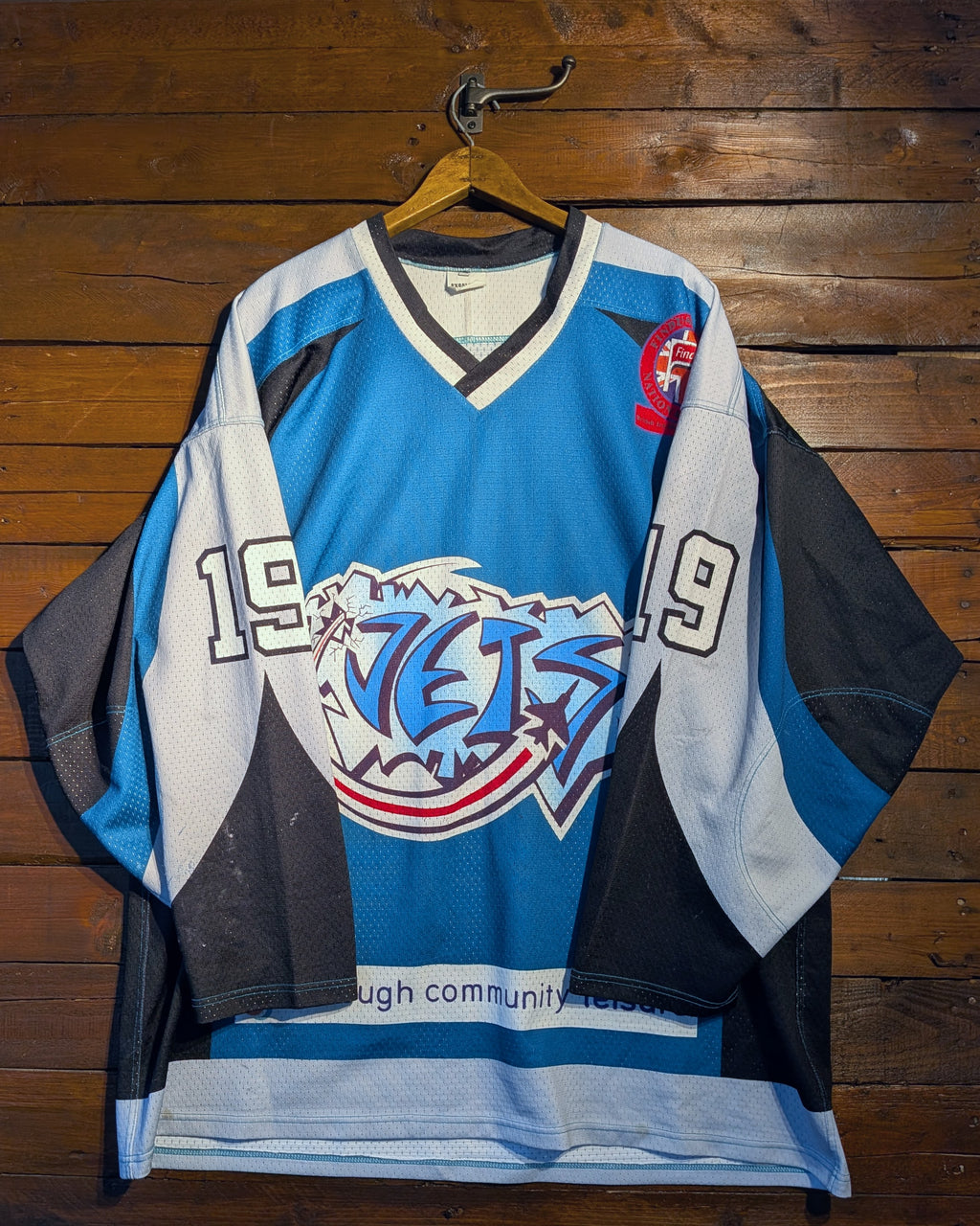 GAME-WORN 2001-02 Slough Jets Ice Hockey Jersey #19 Ricky Skene