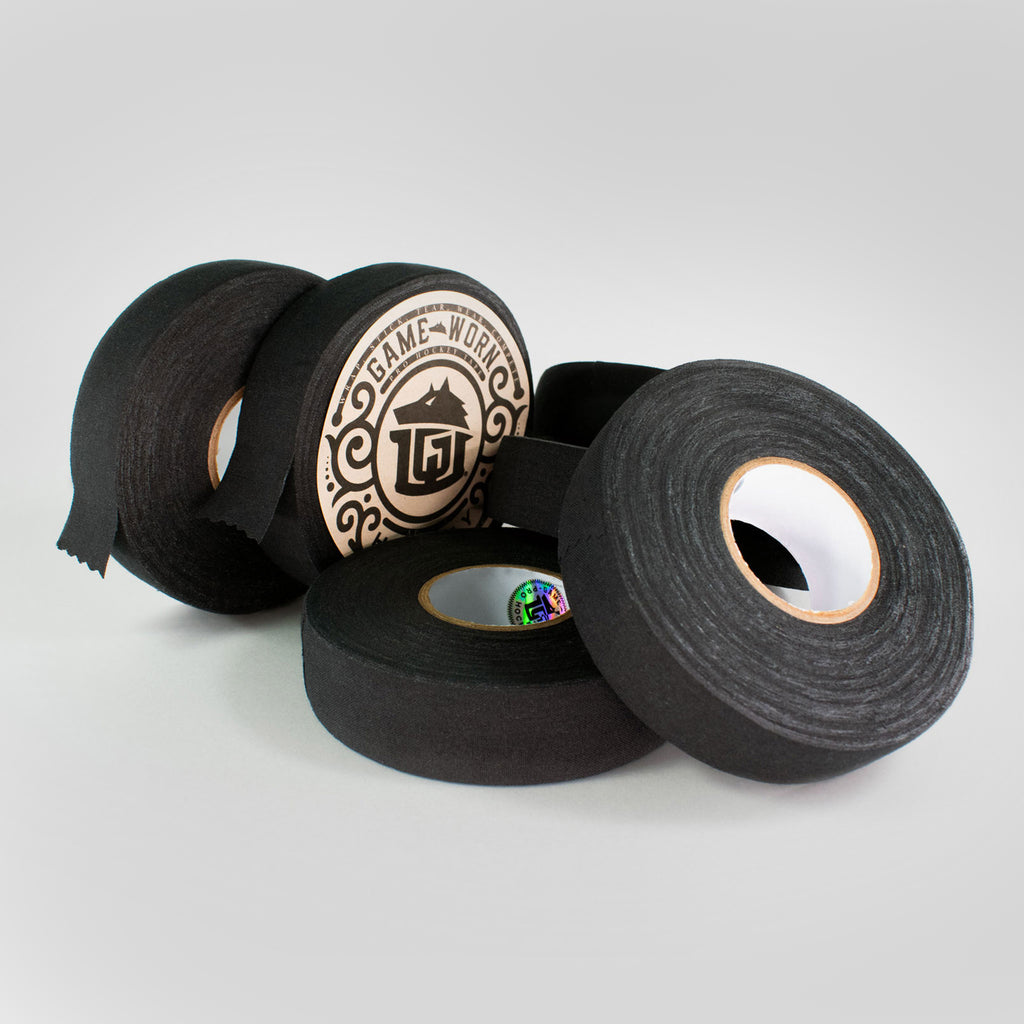 GAME-WORN® Traditional Black Ice Hockey Stick Tape Six Rolls