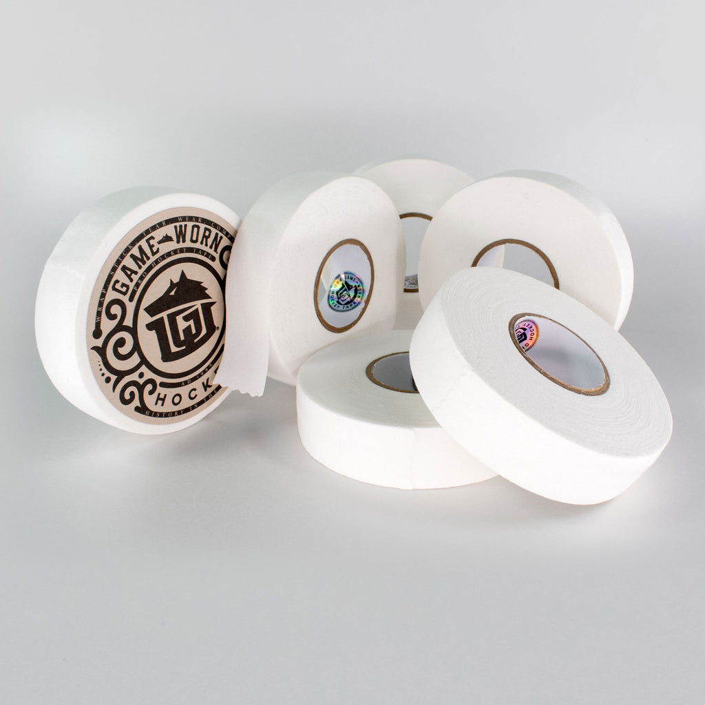 GAME-WORN® Original White Ice Hockey Stick Tape Six Rolls