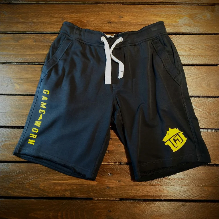 GAME-WORN® Raw Cut Shorts French Navy and Gold