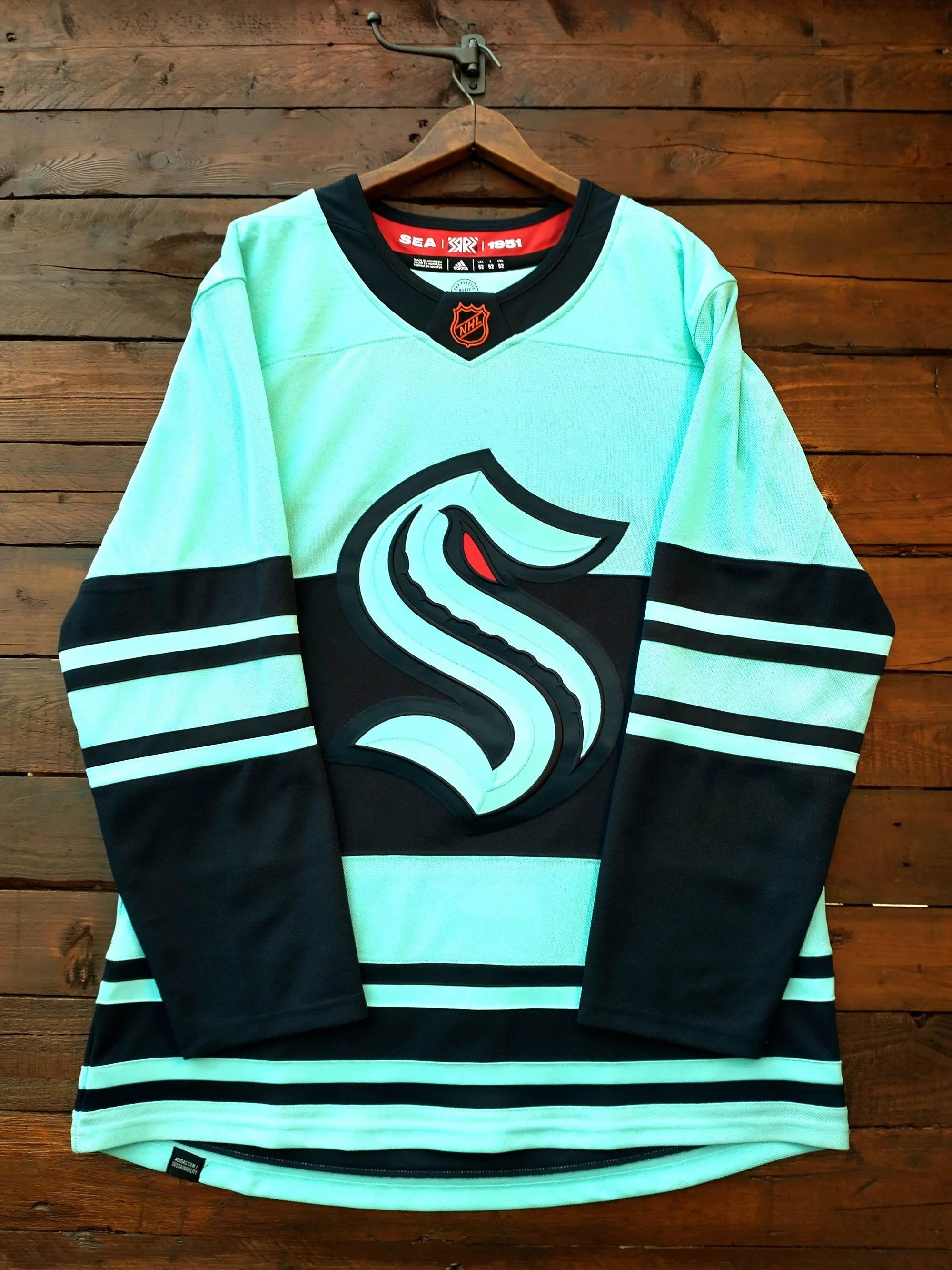 2022-23 Seattle Kraken Reverse Retro One NHL Authentic Adidas Ice Hockey Jersey