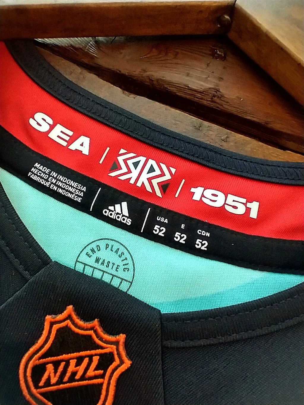 2022-23 Seattle Kraken Reverse Retro One NHL Authentic Adidas Ice Hockey Jersey