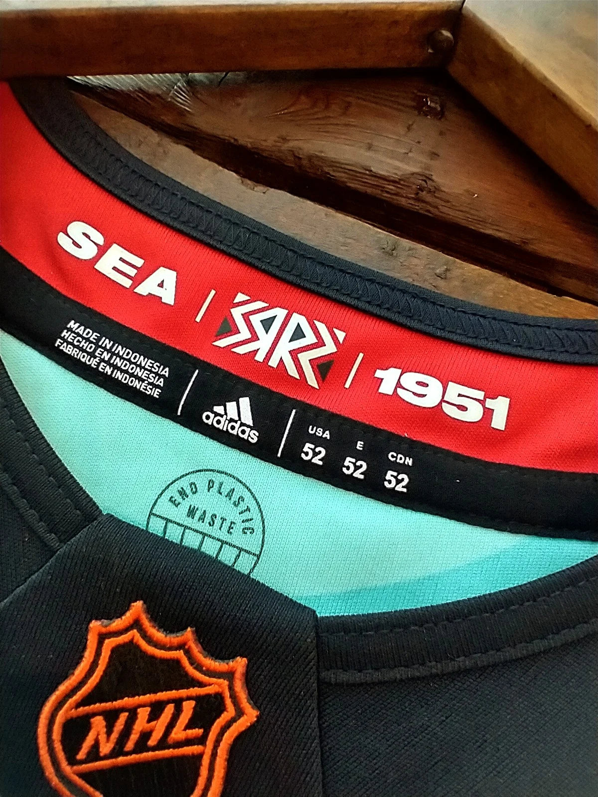 2022-23 Seattle Kraken Reverse Retro One NHL Authentic Adidas Ice Hockey Jersey