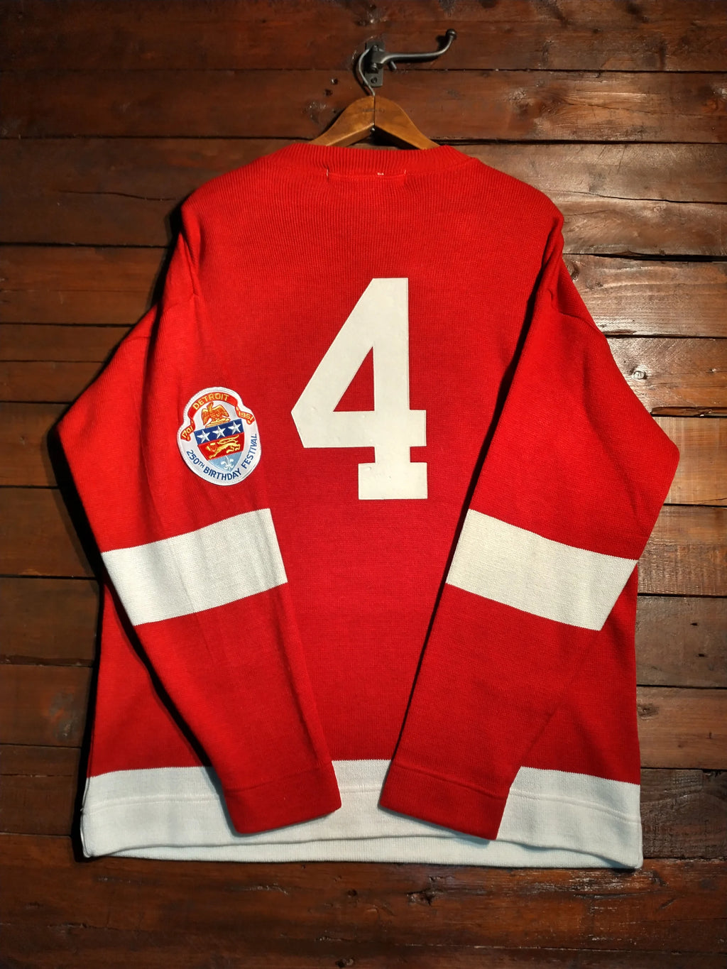 Detroit Red Wings #4 Ebbets Field Flannels NHL Heritage Ice Hockey Jersey