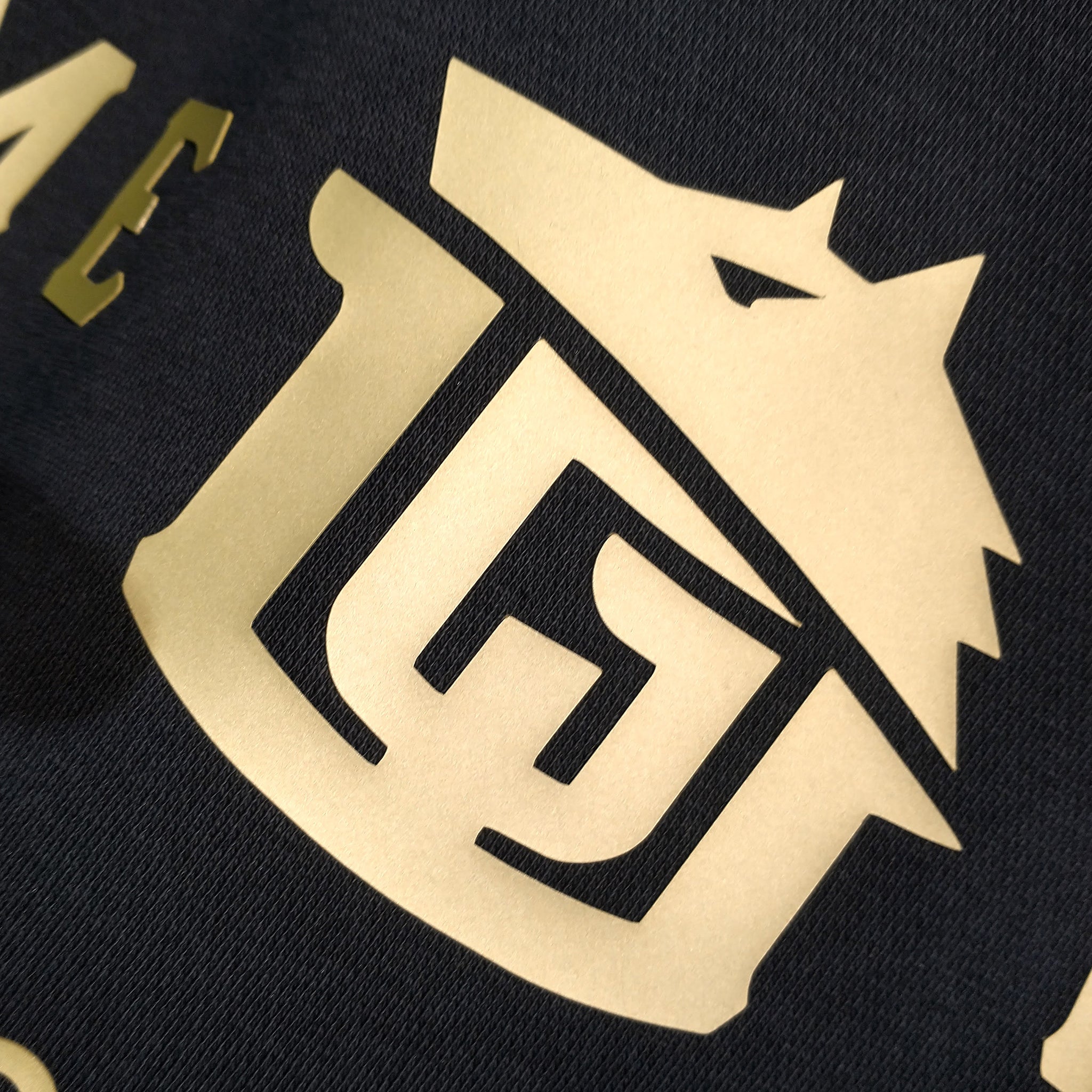 GAME-WORN® Hockey Age Washed Sideline Hoodie - Charred Black and Gold