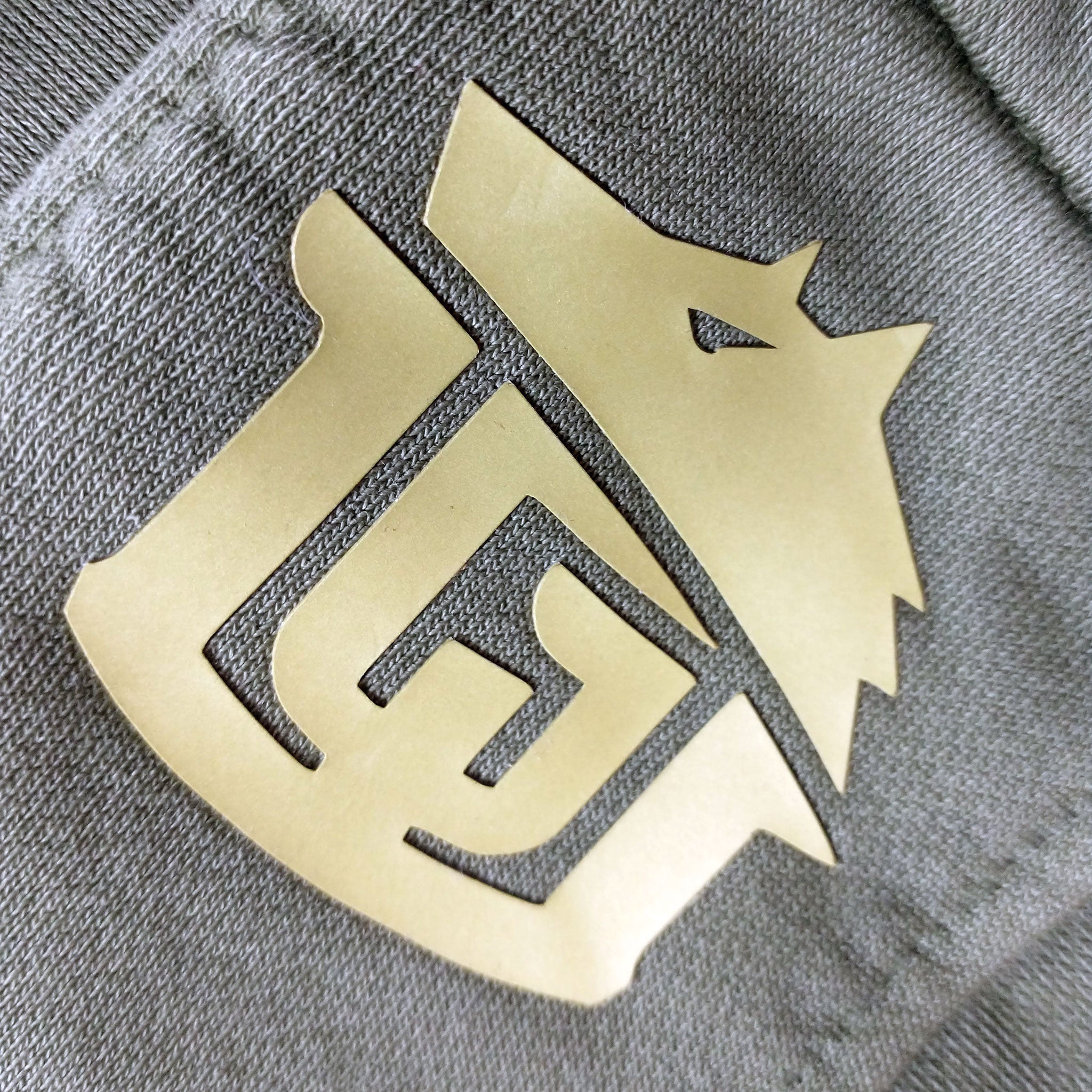 GAME-WORN® Hockey Age Washed Sideline Hoodie - Fatigue Khaki and Gold