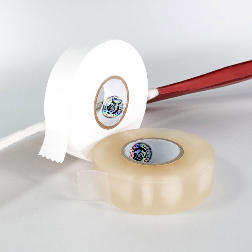 GAME-WORN® Ice Hockey Tape Bundle - one White and Clear roll